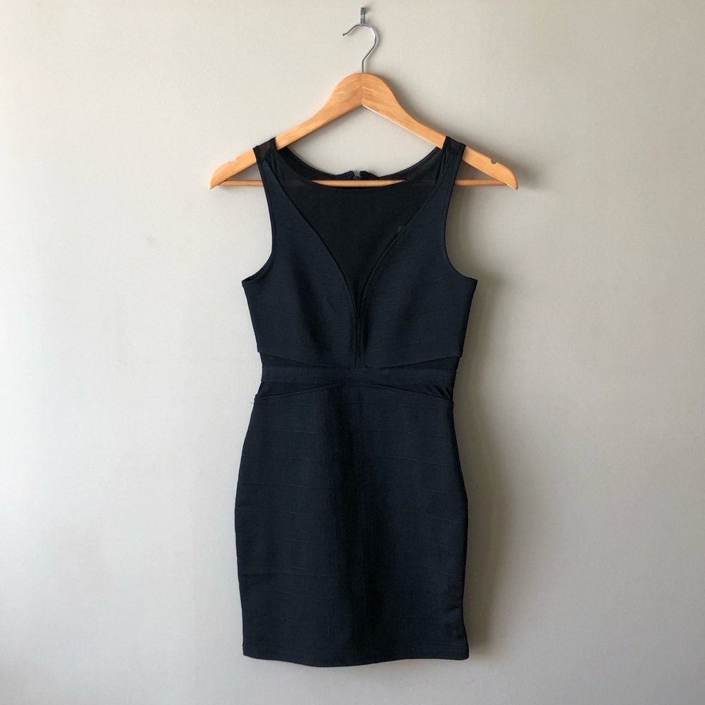 Forever 21 bandage and mesh bodycon dress (Small)